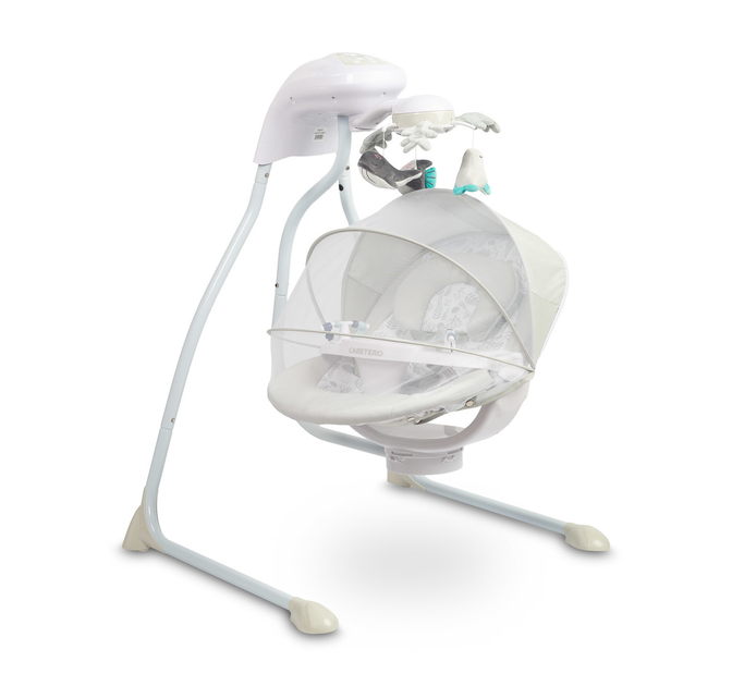 Гойдалка електрична Caretero Raffi Світло-сіра (5903076320568) - зображення 3