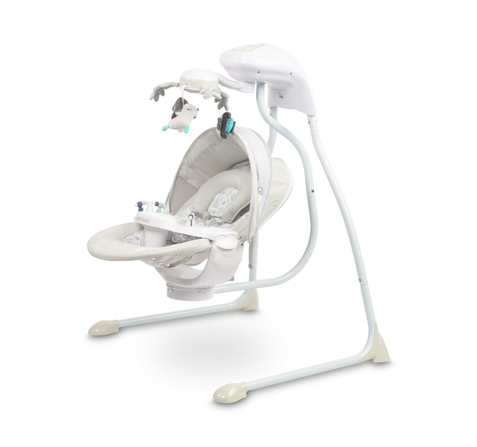 Гойдалка електрична Caretero Raffi Світло-сіра (5903076320568) - зображення 4