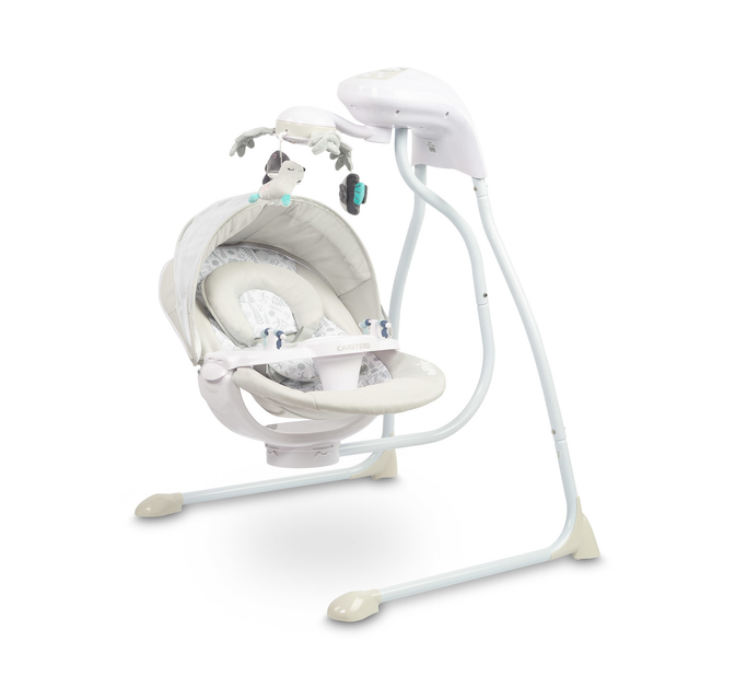 Гойдалка електрична Caretero Raffi Світло-сіра (5903076320568) - зображення 5