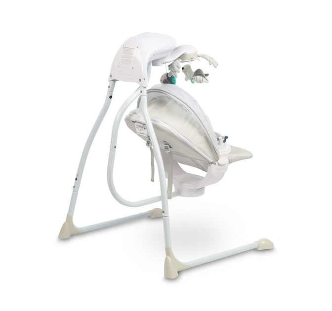 Гойдалка електрична Caretero Raffi Світло-сіра (5903076320568) - зображення 6