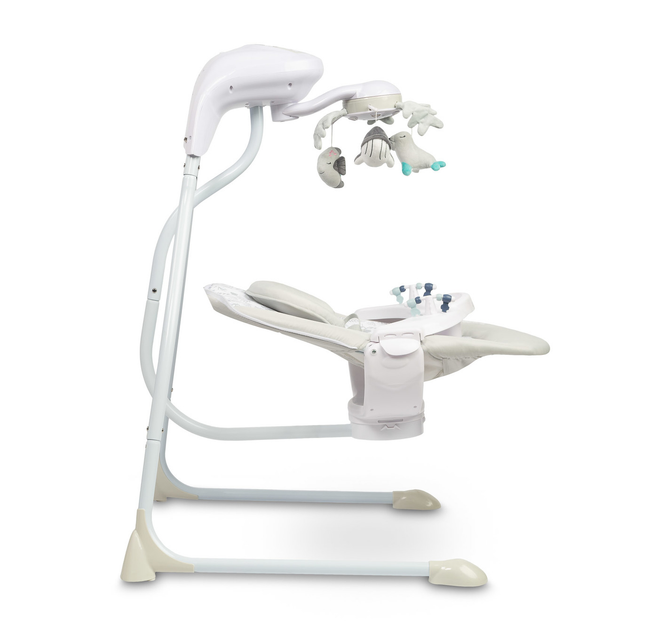 Гойдалка електрична Caretero Raffi Світло-сіра (5903076320568) - зображення 9