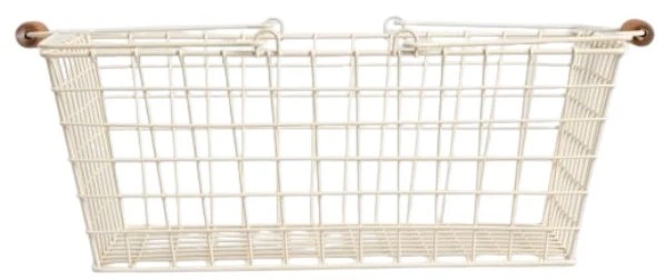 Koszyk do przechowywania Homla Selia z uchwytami śmietankowy 43 x 29 cm (5906496730795) - obraz 2