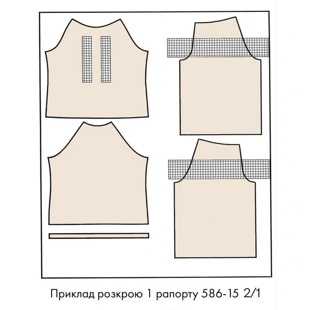Лляна тканина з канвою під вишивку жіночої вишиванки Кодру 586-15 2/1 - изображение 3