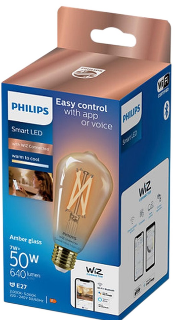 Розумна лампочка Philips ST64 E27 7 W - зображення 2