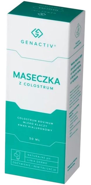 Maseczka odżywcza do twarzy Genactiv z colostrum 50 ml (5907546536206) - obraz 3