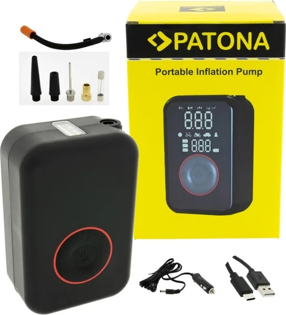 Компресор PATONA Portable Inflation Pump 4-in-1 10.3 bar 4000 mAh (4223) - зображення 9