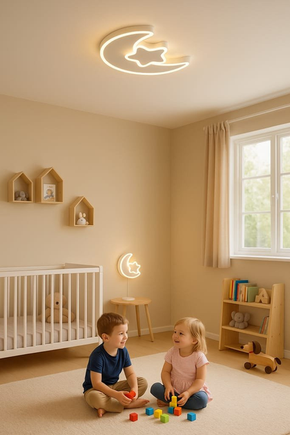 Lampa LED z pilotem Ikonka Lumela Księżyc - obraz 9