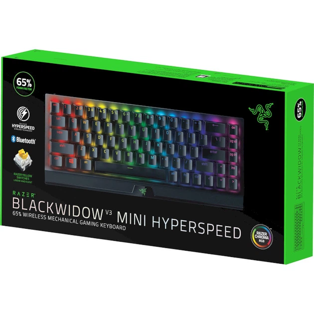 Клавіатура Razer BlackWidow V3 Mini Hyperspeed Yellow Switch RU (RZ03-03890700-R3R1) - Фото 6 Клавіатура Razer BlackWidow V3 Mini Hyperspeed Yellow Switch RU (RZ03-03890700-R3R1) - изображение 6