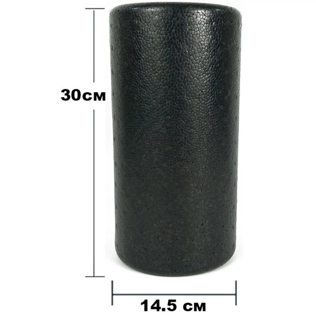 Массажный ролик EasyFit EF-2035, EPP-пена, чёрный, 30×14.5 см - для йоги, фитнеса, реабилитации - Фото 3 Массажный ролик EasyFit EF-2035, EPP-пена, чёрный, 30×14.5 см - для йоги, фитнеса, реабилитации - изображение 3