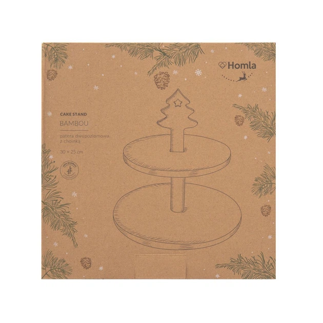 Етажерка HOMLA Bambou двоярусна з ялинкою 25 х 30 см (5904183868349) - зображення 5