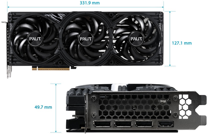 Karta graficzna Palit PCI-Ex GeForce RTX 5070 GamingPro-S OC 12GB GDDR7 (192bit) (2572/28000) (HDMI, 3 x DisplayPort) (NE75070T19K9-GB2050U) - obraz 10