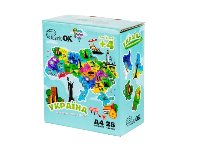 Магнитная карта-пазл Украина, Puzzleоk (Новая), 25 элементов, - Фото 2 Магнитная карта-пазл Украина, Puzzleоk (Новая), 25 элементов, - изображение 2