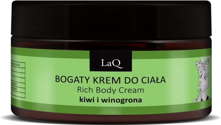 Набір косметики для догляду LaQ Natural Vegan Cosmetics Beauty and Cutie Гель для душу Ківі і Виноград 500 мл + Крем для тіла 200 мл (5905778571057) - зображення 2