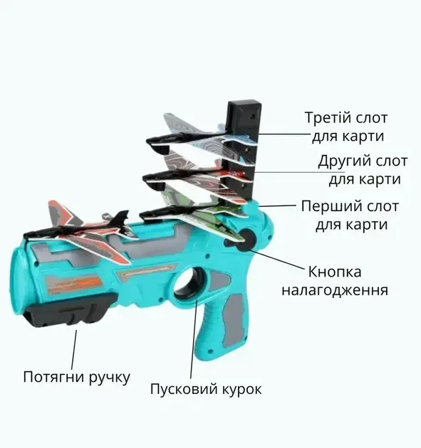 Пистолет-катапульта с летающими 4 самолетиками Air Battle - изображение 6