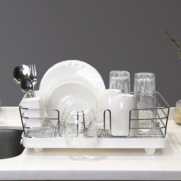 Сушарка для посуду з органайзером MBM HOME DR-02 WHITE біла - зображення 9