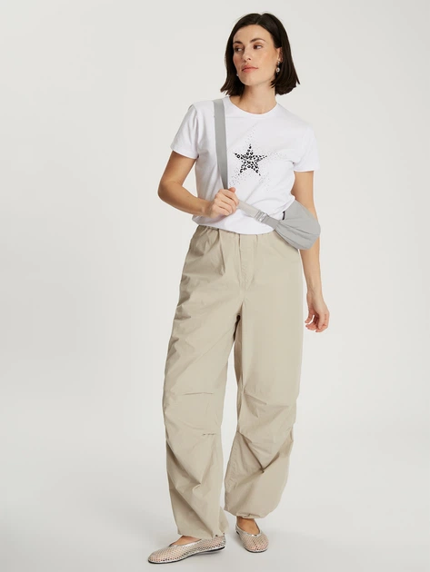 Koszulka damska bawełniana Cross Jeans 56232-008 S Biała (8697319811315) - obraz 3