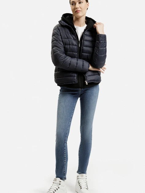 Bluza damska rozpinana streetwear z kapturem długa Cross Jeans 65471-020 M Czarna (8697319811940) - obraz 3