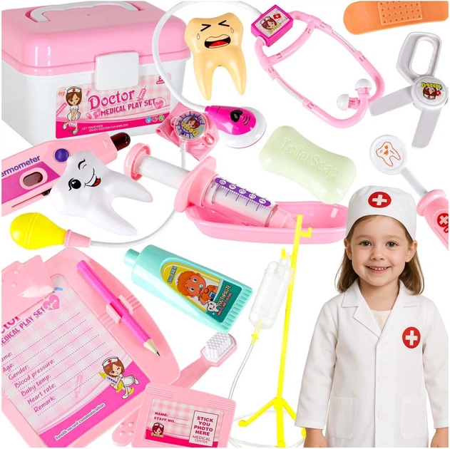 Zestaw lekarza KIK Mały doktor 35 elementów w kuferku KX2947 (5903039768994) - obraz 1
