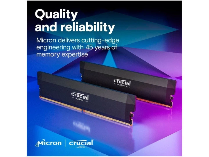 Модуль пам'яті Crucial 32 GB DDR5 6400 MHz Pro OC Black