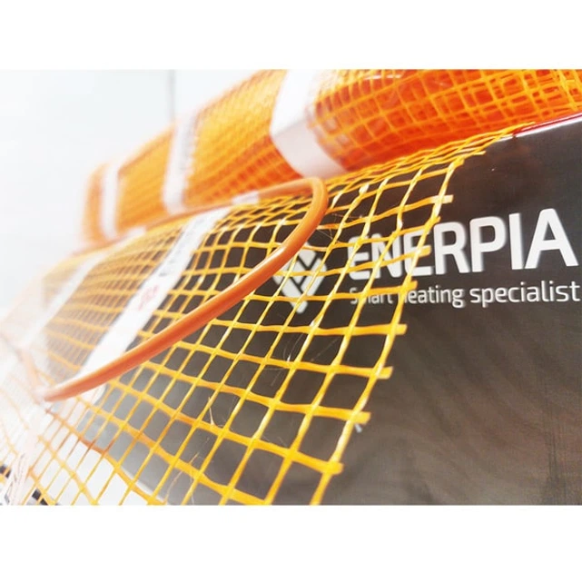 Нагрівальний мат Enerpia DW200 500 Вт; 2,5 м² для теплої підлоги під плитку, двожильний електропідігрів з тефлоновою ізоляцією та алюмінієвим екраном - зображення 4