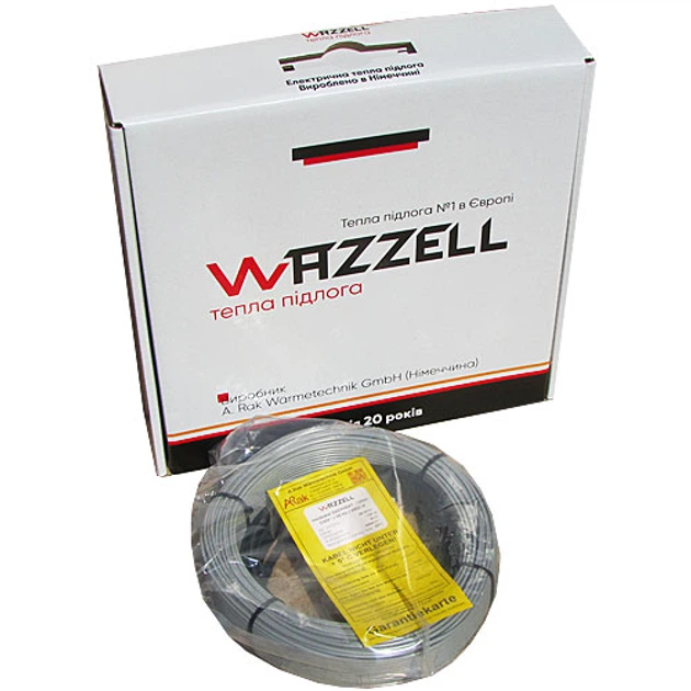 Нагревательный кабель WAZZELL Easyheat 20 Вт/м 400 Вт; 20 м для теплого пола под плитку с двухжильной экранированной конструкцией - изображение 3