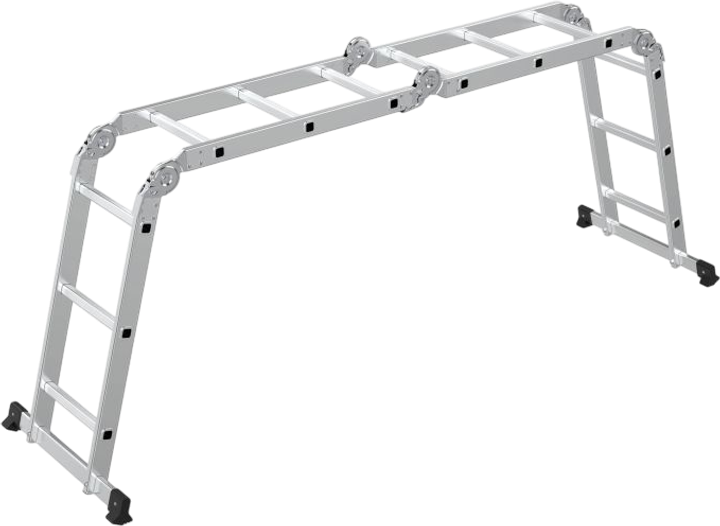 Drabina aluminiowa wielofunkcyjna ModernHome by Multistore 4 x 3 przegubowa składana WK4210-3D (5905817009237) - obraz 4