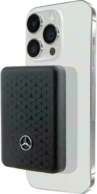 УМБ Mercedes-Benz Stars Pattern MagSafe 3000 mAh 10W Black (3666339145989) - зображення 1