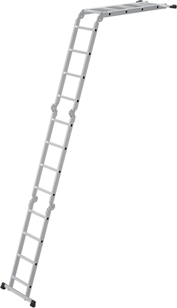Drabina aluminiowa wielofunkcyjna ModernHome by Multistore 4 x 4 przegubowa składana WK4210-4B (5905817009244) - obraz 3