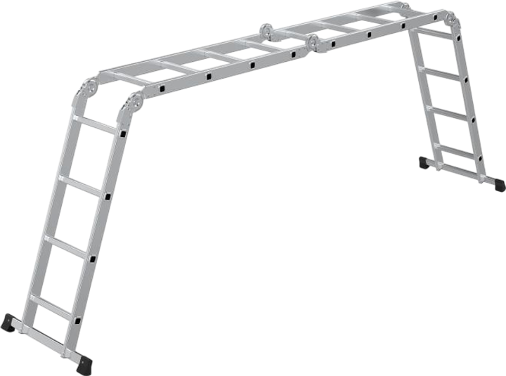 Drabina aluminiowa wielofunkcyjna ModernHome by Multistore 4 x 4 przegubowa składana WK4210-4B (5905817009244) - obraz 5