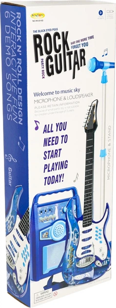 Gitara elektryczna KIK z mikrofonem i wzmacniaczem Niebieska KX4332_1 (5713428013969) - obraz 12