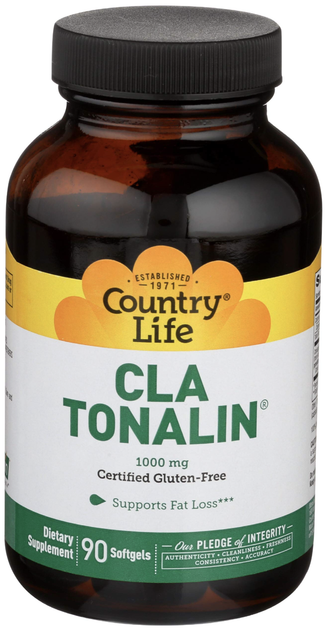 Жироспалювач Country Life CLA Tonalin (Кон'югована лінолева кислота) 1000 мг