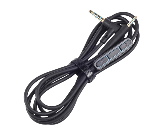 Кабель шнур провод скрученный с микрофоном для наушников Bose QuietComfort QC25 QC35 OE2 SoundLink black черный - Фото 5 Кабель шнур провод скрученный с микрофоном для наушников Bose QuietComfort QC25 QC35 OE2 SoundLink black черный - изображение 5