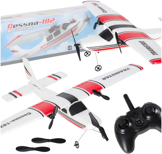 Samolot zdalnie sterowany KIK Cessna-182 Biały (5903039769137) - obraz 2