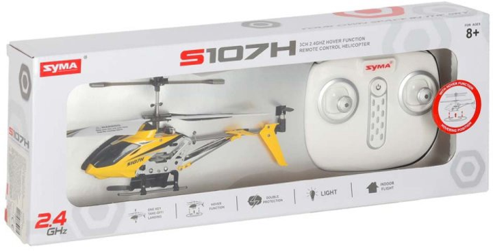 Гелікоптер радіокерований на пульті KIK S107H Жовтий (5903039706330) - зображення 1