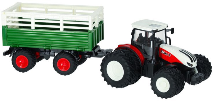 Трактор радіокерований KIK Farm Machine з причепом Зелений (5903039764439) - зображення 1