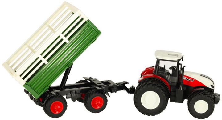 Трактор радіокерований KIK Farm Machine з причепом Зелений (5903039764439) - зображення 2