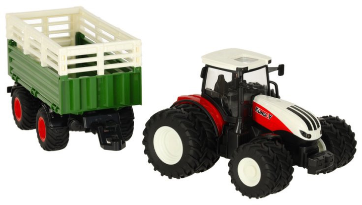 Трактор радіокерований KIK Farm Machine з причепом Зелений (5903039764439) - зображення 4