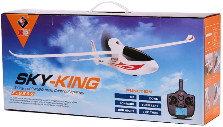 Літак радіокерований KIK Sky King F959S Білий (5901779369235) - зображення 1