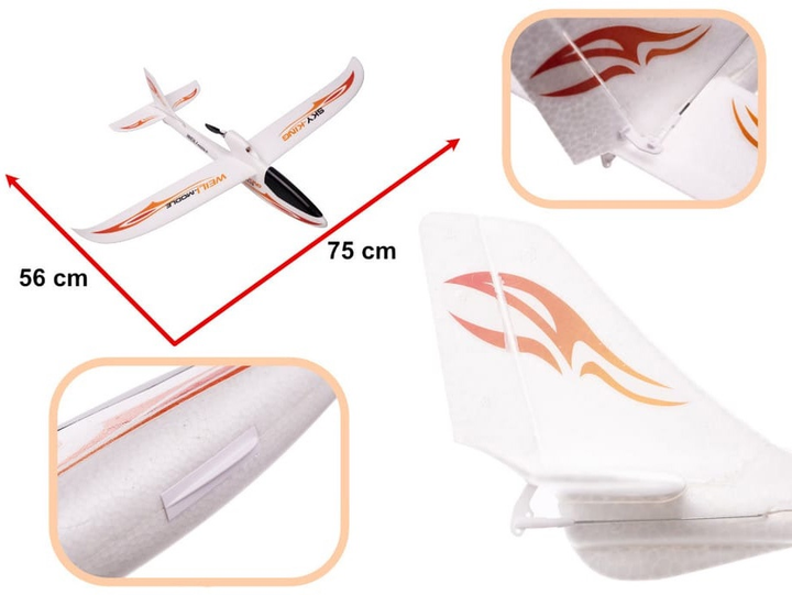 Літак радіокерований KIK Sky King F959S Білий (5901779369235) - зображення 5