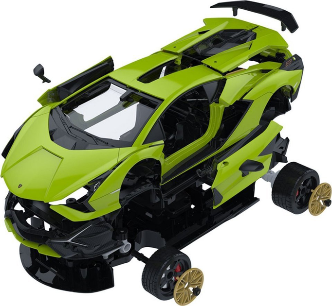 Автомобіль радіокерований Rastar 97400 Lamborghini Sian для складання Зелений (5903039753587) - зображення 6