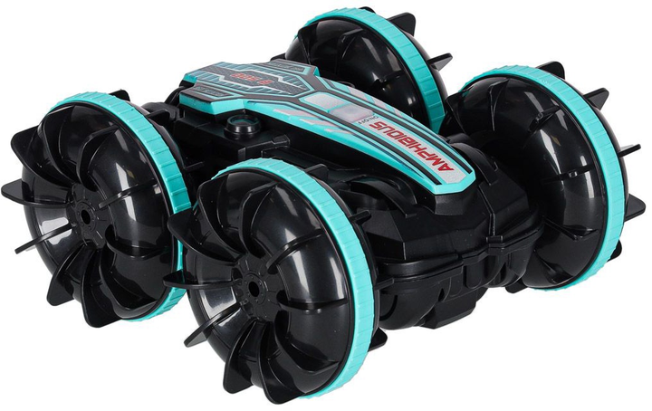 Автомобіль радіокерований KIK Амфібія Чорно-бірюзовий (5903039769120) - зображення 3