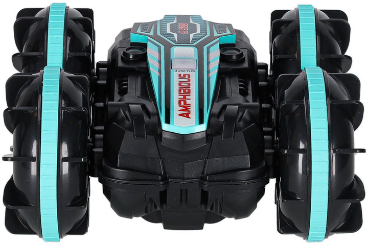 Автомобіль радіокерований KIK Амфібія Чорно-бірюзовий (5903039769120) - зображення 4