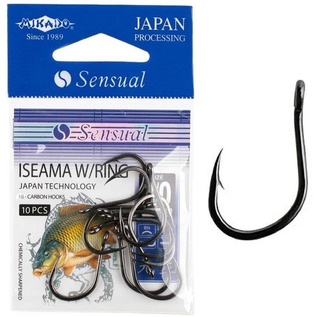 Крючок Mikado Sensual Iseama № 6 10шт black nickel (HS10071-6B) - Фото 1 Крючок Mikado Sensual Iseama № 6 10шт black nickel (HS10071-6B) - изображение 1