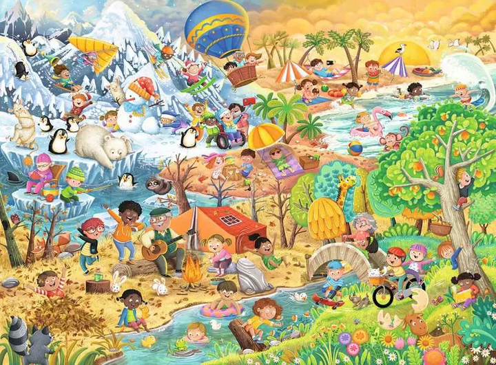 Пазл Ravensburger Чотири пори року 100 елементів 12004050 (4005555040507) - зображення 2