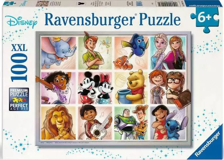 Puzzle Ravensburger Disney Postacie 100 elementów 12004118 (4005555041184) - obraz 1