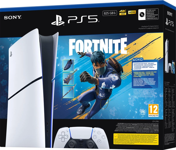 Ігрова консоль Sony PlayStation 5 Slim Digital Edition (Fortnite Flowering Chaos Bundle) (1000049851) - зображення 4