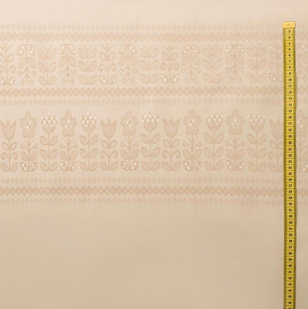 Жакард для декору бежевий Полтавські візерунки ТДК-Ж-186-1 3/200 - изображение 4
