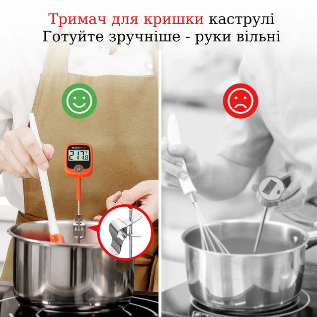 Цифровой кулинарный термометр для мяса ThermoPro TP509 градусник щуп - изображение 3
