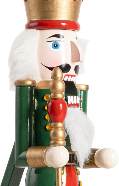 Figurka Homla dziadek do orzechów drewniana, kalendarz adwentowy 42 cm (5904183867786) - obraz 3