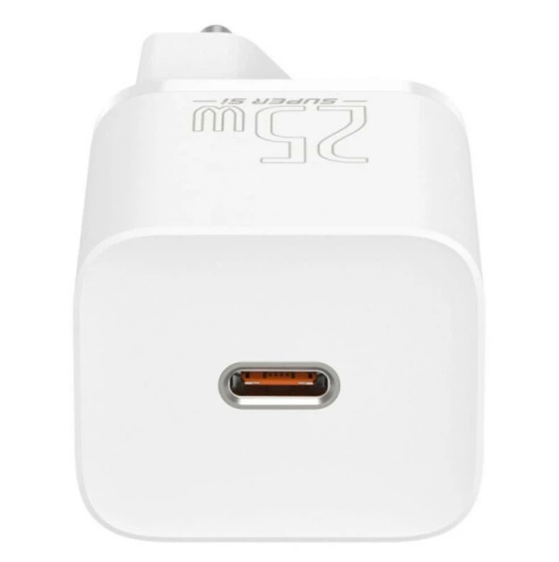СЗУ Baseus Super Si Quick Charger 1C 25W EU Білий - Фото 3 СЗУ Baseus Super Si Quick Charger 1C 25W EU Білий - изображение 3
